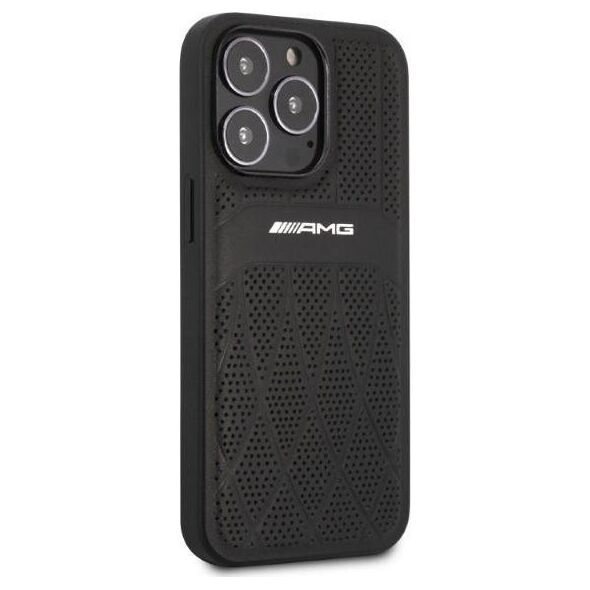 Mercedes AMG AMHCP13XOSDBK iPhone 13 Pro Max 6,7" czarny/black hardcase Leather Curved Lines