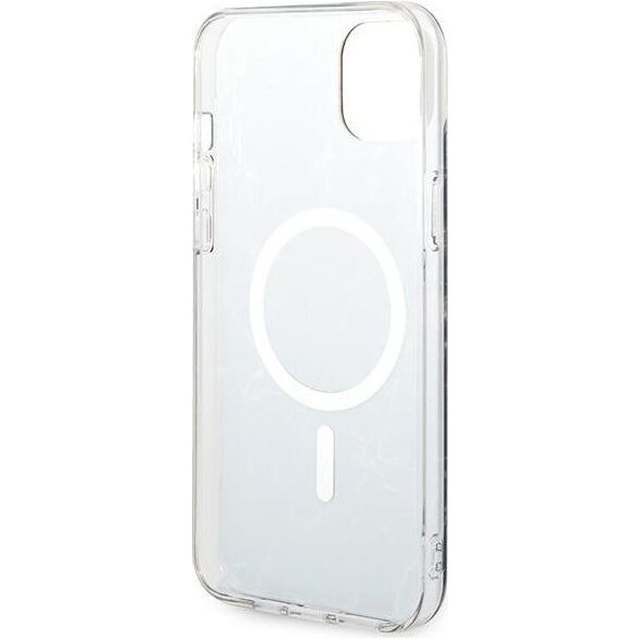 Guess Guess zestaw ładowarka MagSafe + etui do iPhone 14 Plus 6,7" czarne Marble (GUBPP14MHMEACSK)