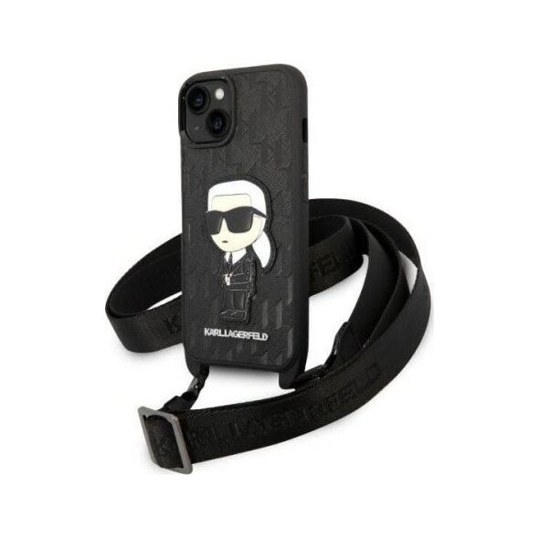 Karl Lagerfeld Karl Lagerfeld NFT Monogram Ikonik Patch - Etui iPhone 14 Plus (czarny)