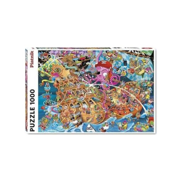 Piatnik Puzzle 1000 Crisp, Różowi Piraci PIATNIK