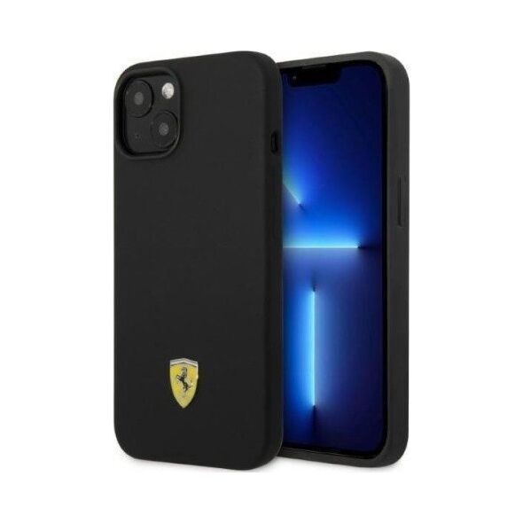 Ferrari Ferrari Silicone Metal Logo MagSafe - Etui iPhone 14 Plus (czarny)