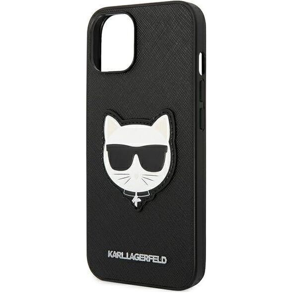 Karl Lagerfeld Karl Lagerfeld Saffiano Choupette Head Patch Case - Etui iPhone 14 Plus (czarny)
