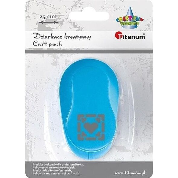 Titanum Dziurkacz z motywem 25mm serce w ramce