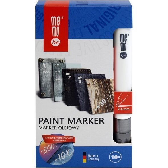 MemoBe Marker olejny 2-4mm srebrny (10szt) MemoBe