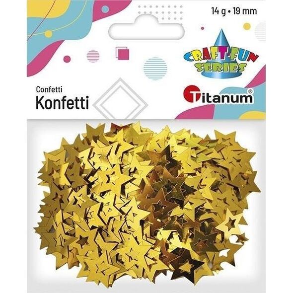 Titanum Konfetti Gwiazdki złote14g
