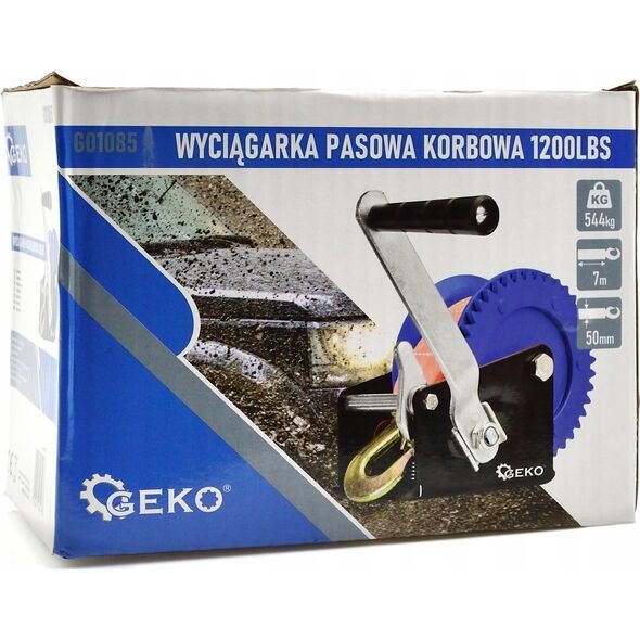 Geko PRZYCIĄGARKA PASOWA KORBOWA 1200Ibs