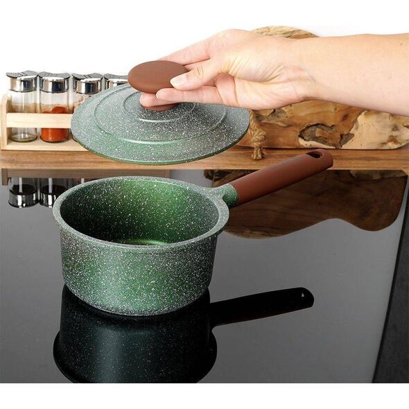 NAVA Rondel garnek granitowy z pokrywką OMEGA 16 cm 1,5 l