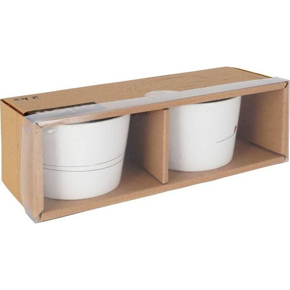Orion Kubki / filiżanki z uchem ceramiczne białe SERDUSZKA zestaw 2 szt. 200 ml