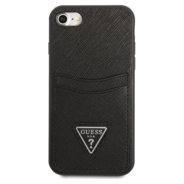Guess Etui Guess GUHCI8PSATPK Apple iPhone SE 2022/SE 2020/8/7 hardcase czarny/black hardcase Saffiano Triangle Logo Cardslot