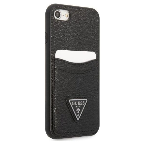 Guess Etui Guess GUHCI8PSATPK Apple iPhone SE 2022/SE 2020/8/7 hardcase czarny/black hardcase Saffiano Triangle Logo Cardslot