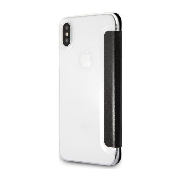 Karl Lagerfeld Etui Karl Lagerfeld KLFLBKPXKSB Apple iPhone XS/X czarny/black bookcase Signature Glitter