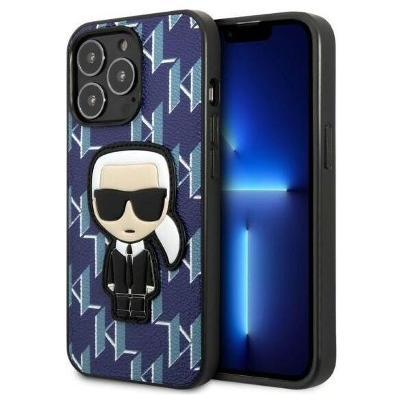 Karl Lagerfeld Etui Karl Lagerfeld KLHCP13XPMNIKBL Apple iPhone 13 Pro Max hardcase niebieski/blue Monogram Ikonik Patch