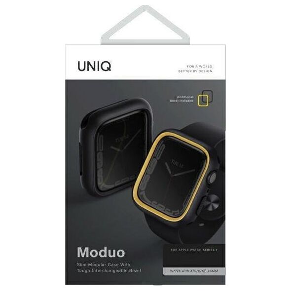 Uniq UNIQ etui Moduo Apple Watch Series  4/5/6/7/8/SE 40/41mm czarny-musztardowy/midnight-mustard