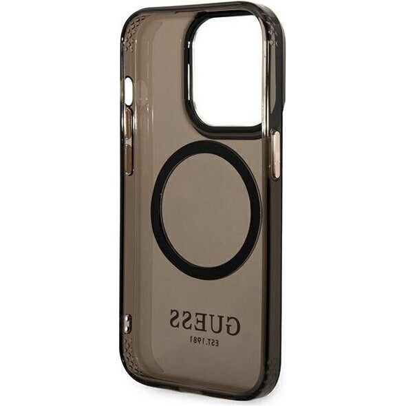 Guess Etui Guess GUHMP14XHTCMK Apple iPhone 14 Pro Max czarny/black hard case Gold Outline Translucent MagSafe