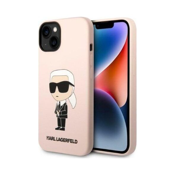Karl Lagerfeld Etui Karl Lagerfeld KLHCP14MSNIKBCP Apple iPhone 14 Plus hardcase różowy/pink Silicone Ikonik