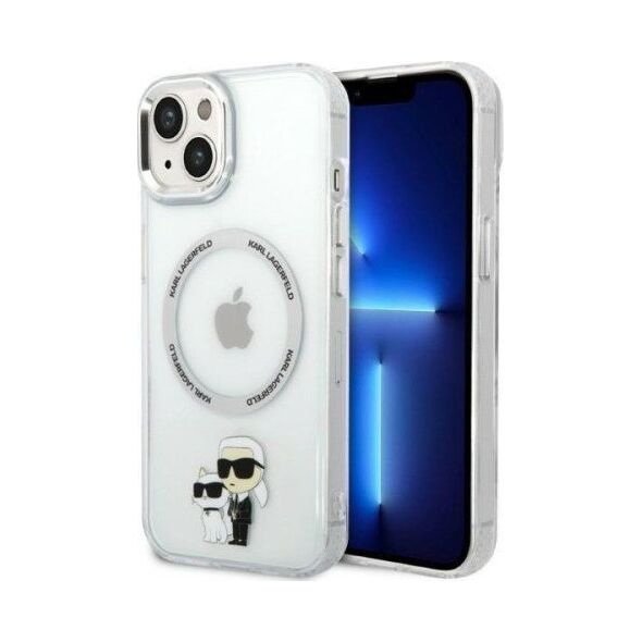 Karl Lagerfeld Etui Karl Lagerfeld KLHMP14MHNKCITApple iPhone 14 Plus hardcase transparent Iconic Karl&Choupette Magsafe