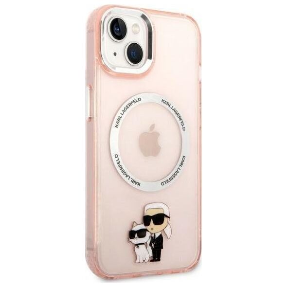 Karl Lagerfeld Etui Karl Lagerfeld KLHMP14MHNKCIPApple iPhone 14 Plus hardcase różowy/pink Iconic Karl&Choupette Magsafe