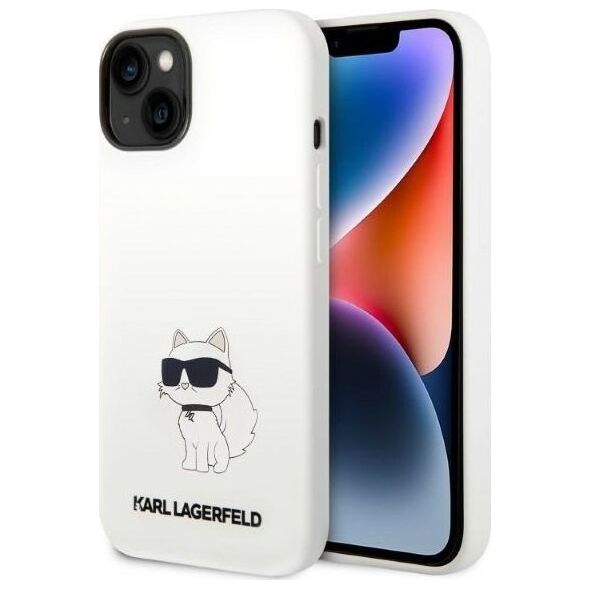 Karl Lagerfeld Etui Karl Lagerfeld KLHMP14MSNCHBCHApple iPhone 14 Plus hardcase biały/white Silicone Choupette MagSafe