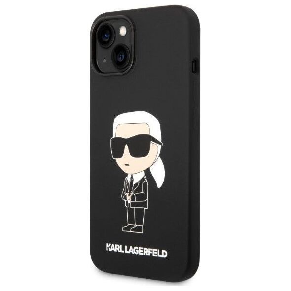Karl Lagerfeld Etui Karl Lagerfeld KLHMP14MSNIKBCKApple iPhone 14 Plus hardcase czarny/black Silicone Ikonik Magsafe