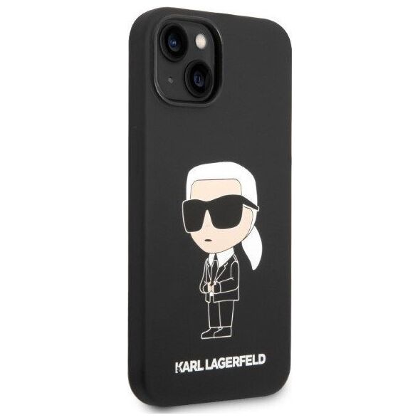 Karl Lagerfeld Etui Karl Lagerfeld KLHMP14MSNIKBCKApple iPhone 14 Plus hardcase czarny/black Silicone Ikonik Magsafe