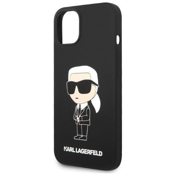 Karl Lagerfeld Etui Karl Lagerfeld KLHMP14MSNIKBCKApple iPhone 14 Plus hardcase czarny/black Silicone Ikonik Magsafe