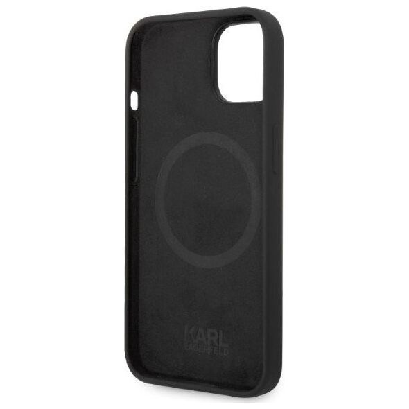 Karl Lagerfeld Etui Karl Lagerfeld KLHMP14MSNIKBCKApple iPhone 14 Plus hardcase czarny/black Silicone Ikonik Magsafe