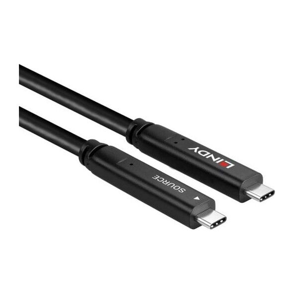 Kabel USB Lindy USB-C - USB-C 10 m Czarny (43333)