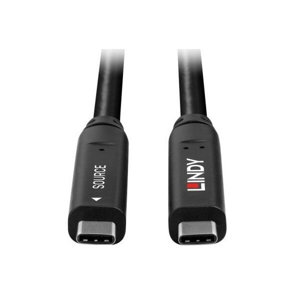 Kabel USB Lindy USB-C - USB-C 10 m Czarny (43333)