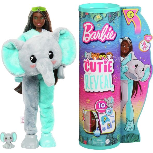 Lalka Barbie Mattel Cutie Reveal Słonik Lalka Seria Dżungla HPK98