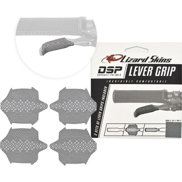 Lizard Skins LIZARDSKINS DSP Lever Grip - Platinum Gray 0.5 mm (2 zestawy po 2 szt.) (NEW 2023)