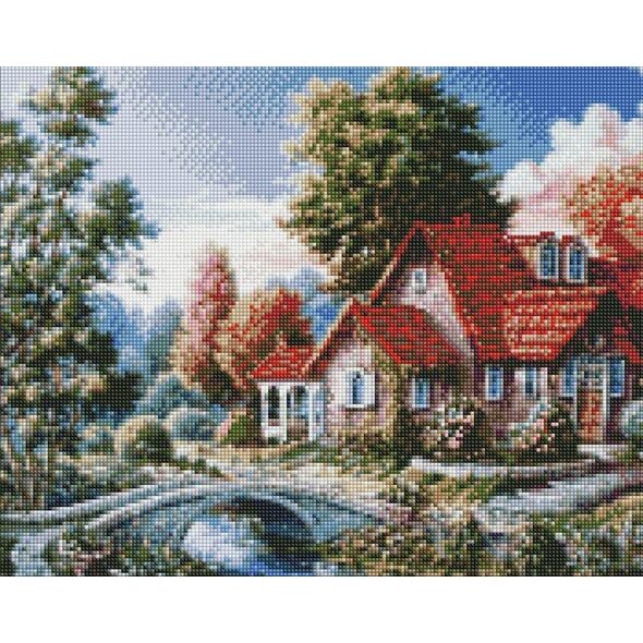 Ideyka Diamentowa mozaika - Dom babci 40x50cm