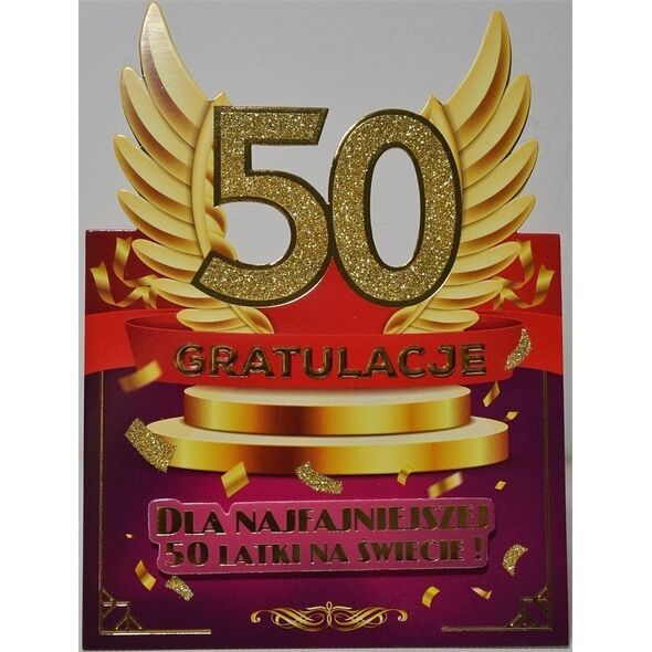 Yeku Karnet Urodziny 50 damskie