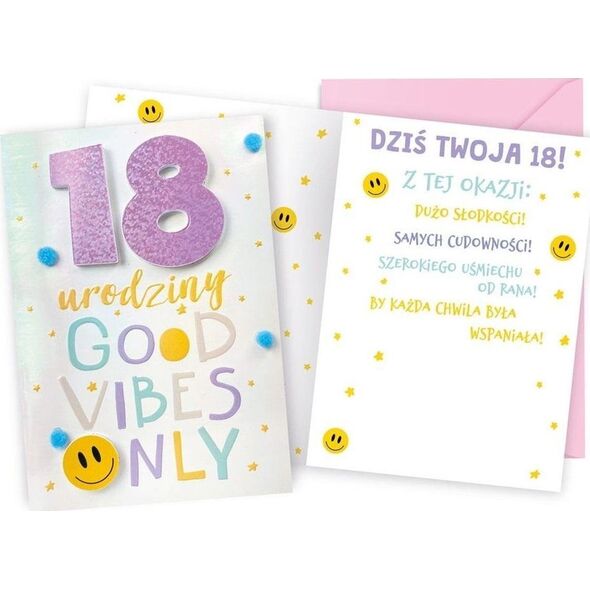 KUKARTKA Karnet B6 Urodziny 18