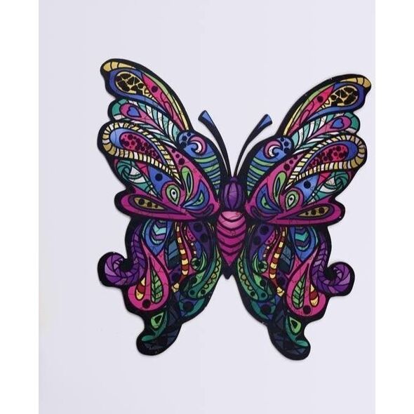 PuzzleOK Puzzle drewniane eko 50 Kolorowy motyl A4