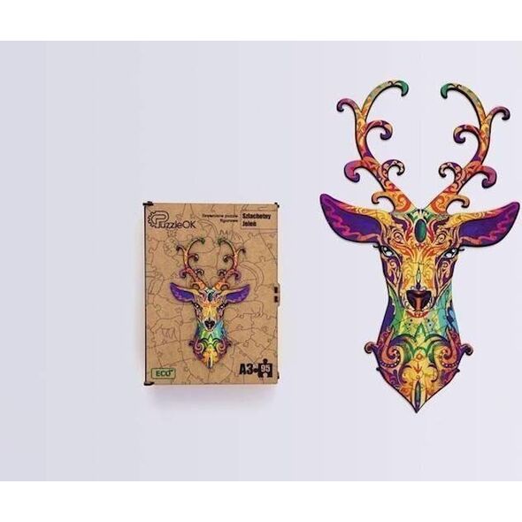 PuzzleOK Puzzle drewniane eko 95 Szlachetny jeleń A3