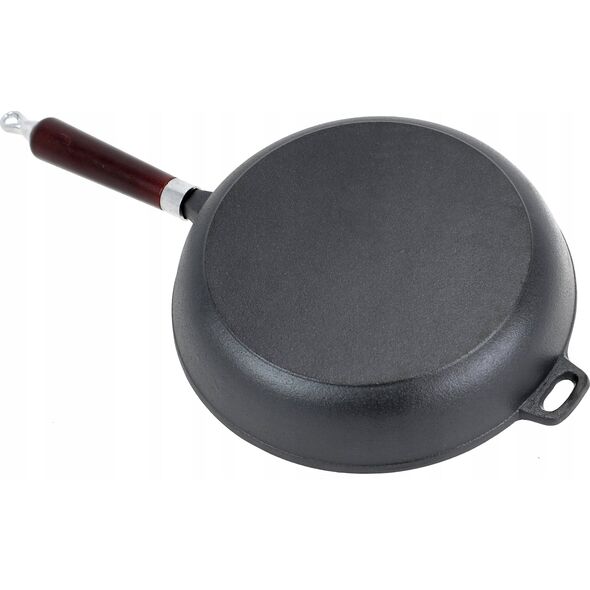 Patelnia KRISBERG PATELNIA ŻELIWNA 28cm z POKRYWĄ KRISBERG KS-2567