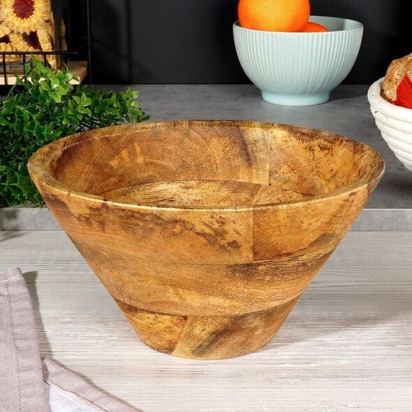 Vilde Vilde Miska misa na owoce do serwowania dań drewniana 19,5 cm 1 l