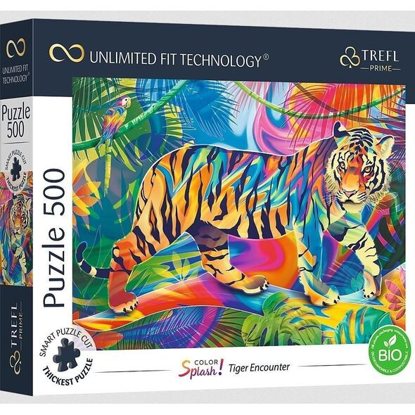 Trefl Puzzle 500 Color Splash: Tiger Encounter TREFL
