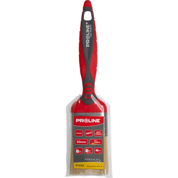 Pro-Line Pędzel płaski premium 50mm,rączka 2k-tpr,ss,uniw.,proline