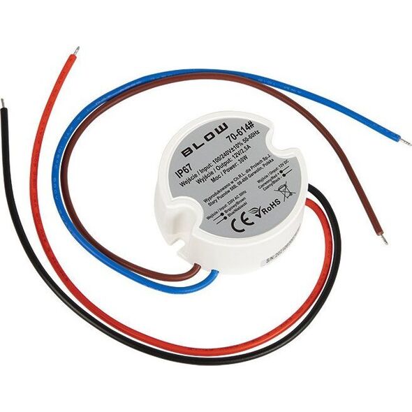 Blow 70-614# Zasilacz impulsowy dopuszkowy12v/2,50a