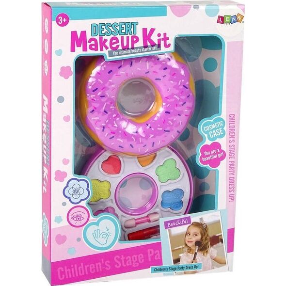 LeanToys Zestaw Cieni do Powiek Kształt Donut Szminka