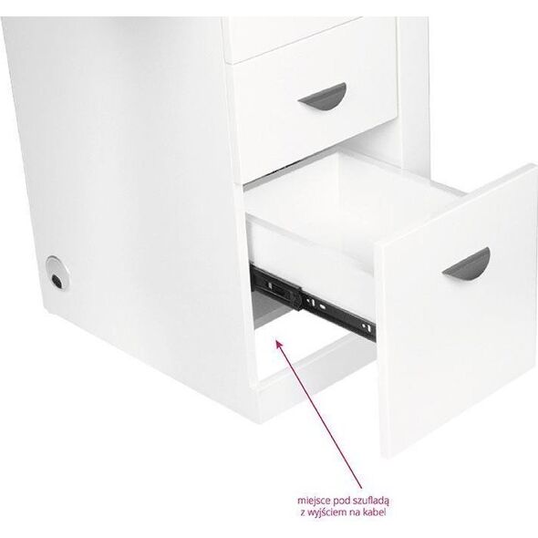 Activeshop Biurko kosmetyczne 310 białe prawe
