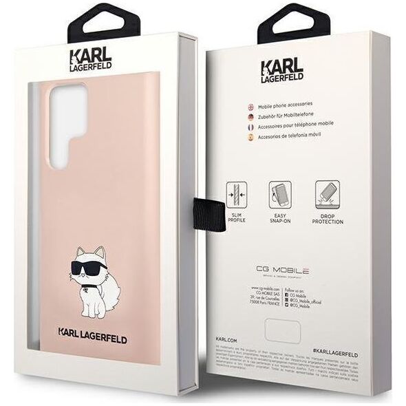 Karl Lagerfeld Etui Karl Lagerfeld KLHCS23LSNCHBCP Samsung Galaxy S23 Ultra hardcase różowy/pink Silicone Choupette