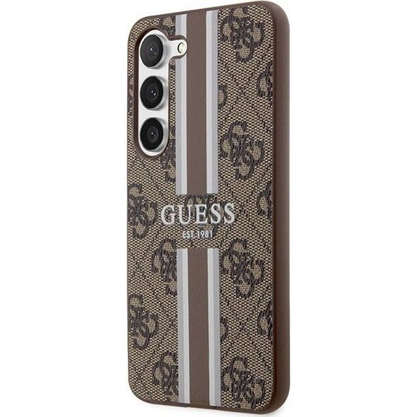 Guess Etui Guess GUHCS23SP4RPSW Samsung Galaxy S23 brązowy/brown hardcase 4G Printed Stripe