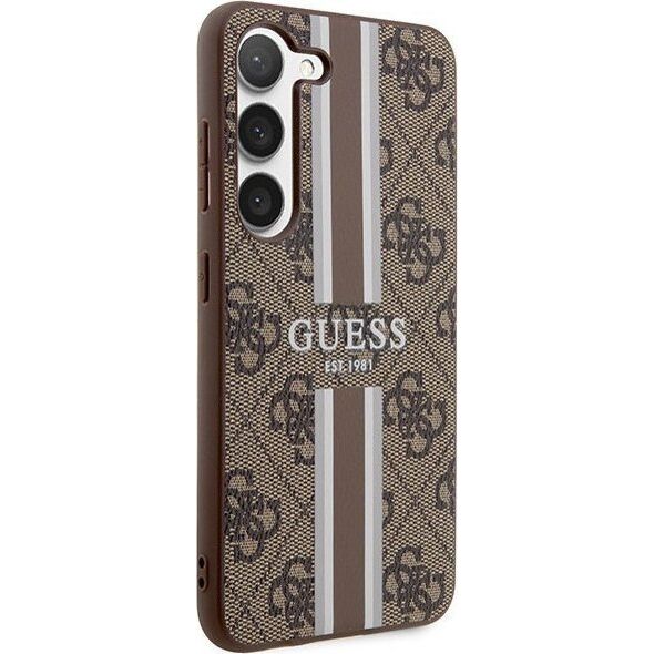 Guess Etui Guess GUHCS23SP4RPSW Samsung Galaxy S23 brązowy/brown hardcase 4G Printed Stripe