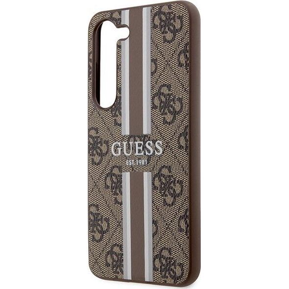 Guess Etui Guess GUHCS23SP4RPSW Samsung Galaxy S23 brązowy/brown hardcase 4G Printed Stripe
