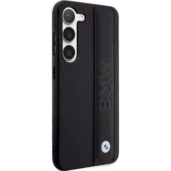 BMW Etui BMW BMHCS23M22RDPK S23+ S916 czarny/black hardcase Leather Textured & Stripe