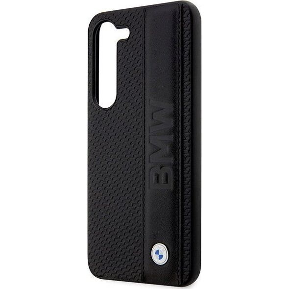 BMW Etui BMW BMHCS23M22RDPK S23+ S916 czarny/black hardcase Leather Textured & Stripe