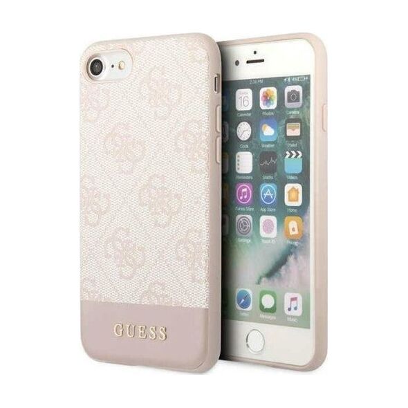 Guess Etui Guess GUHCI8G4GLPI Apple iPhone SE 2022/SE 2020/8/7 różowy/pink hard case 4G Stripe Collection