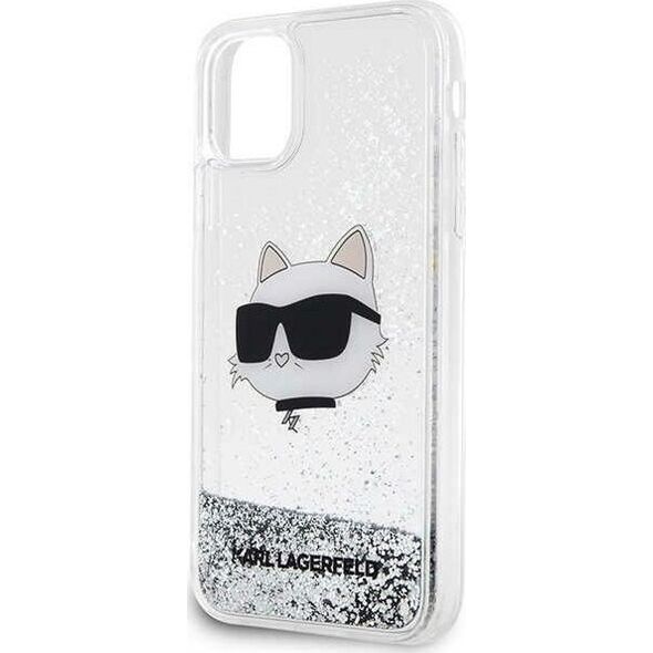 Karl Lagerfeld Etui Karl Lagerfeld KLHCN61LNCHCS Apple iPhone 11/XR srebrny/silver hardcase Glitter Choupette Head